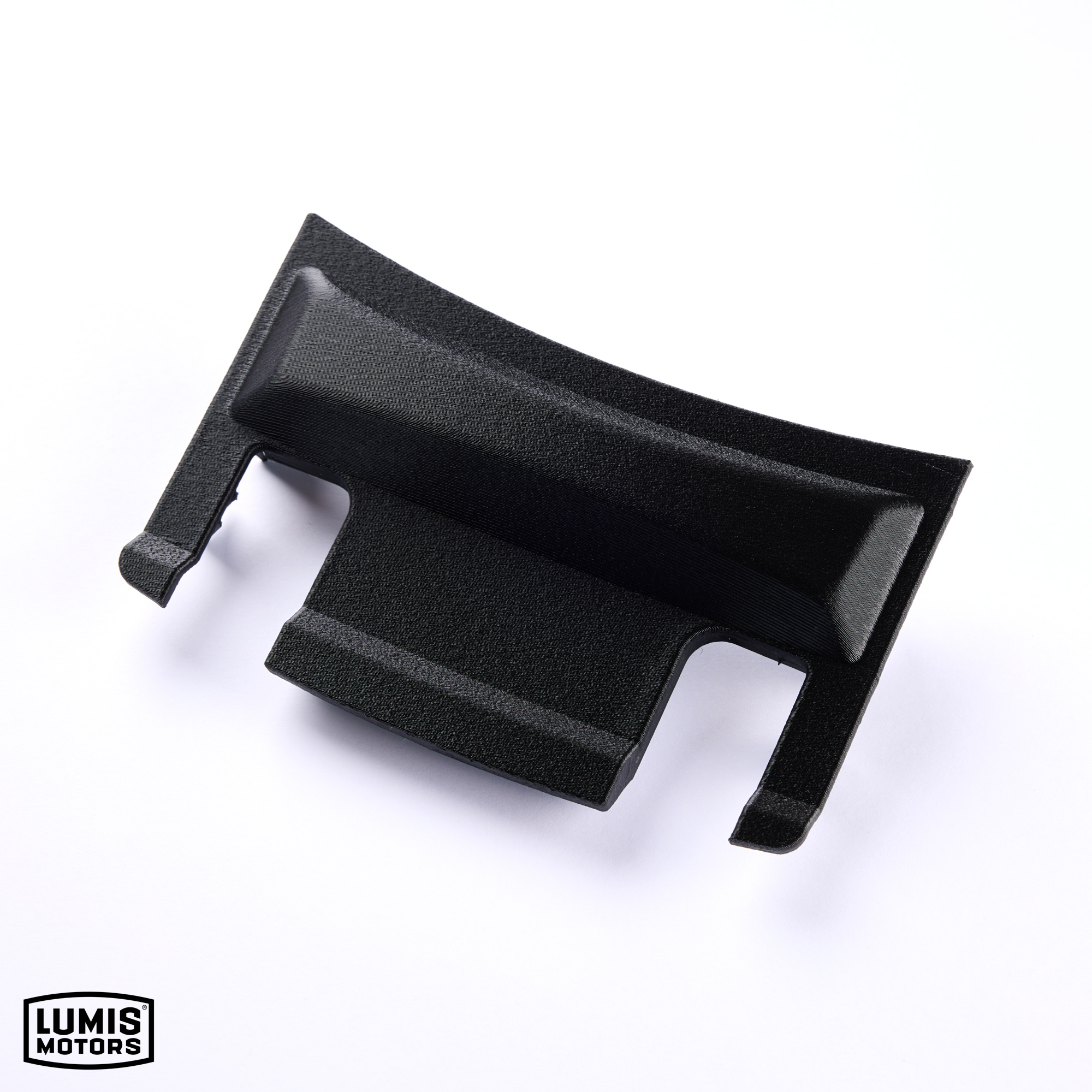 Center console storage tray modified for hinge repair installed