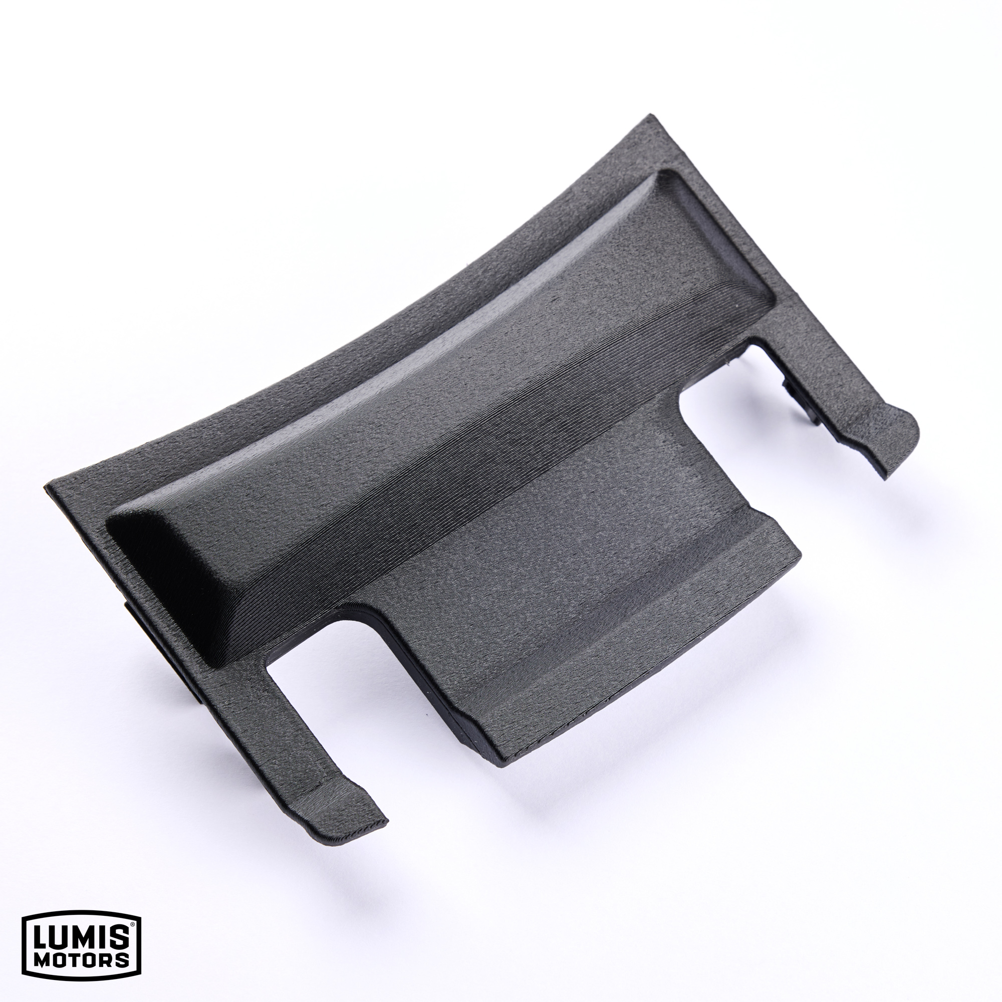 Center console storage tray modified for hinge repair installed