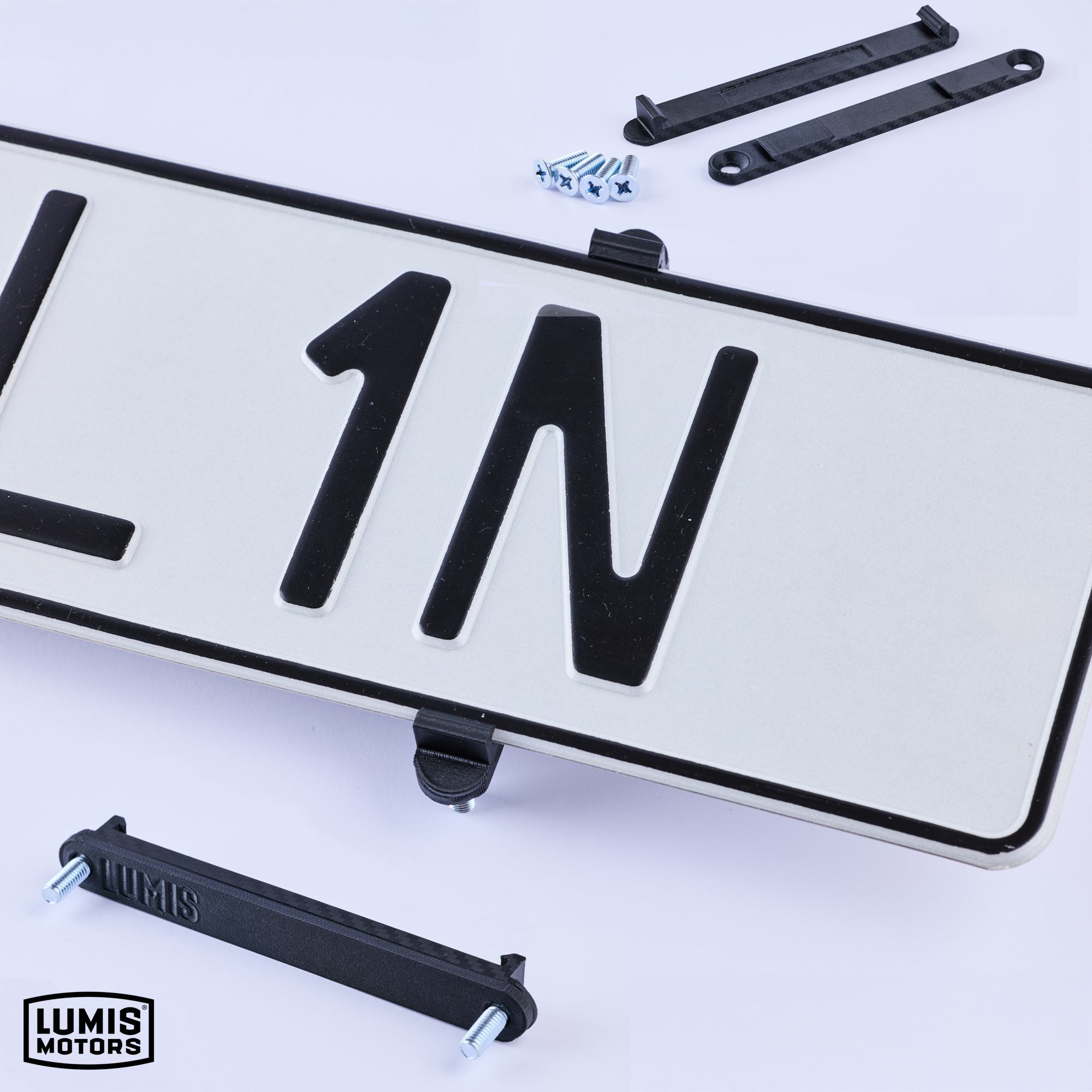 Dodge Durango rear EU license plate mounting kit installed